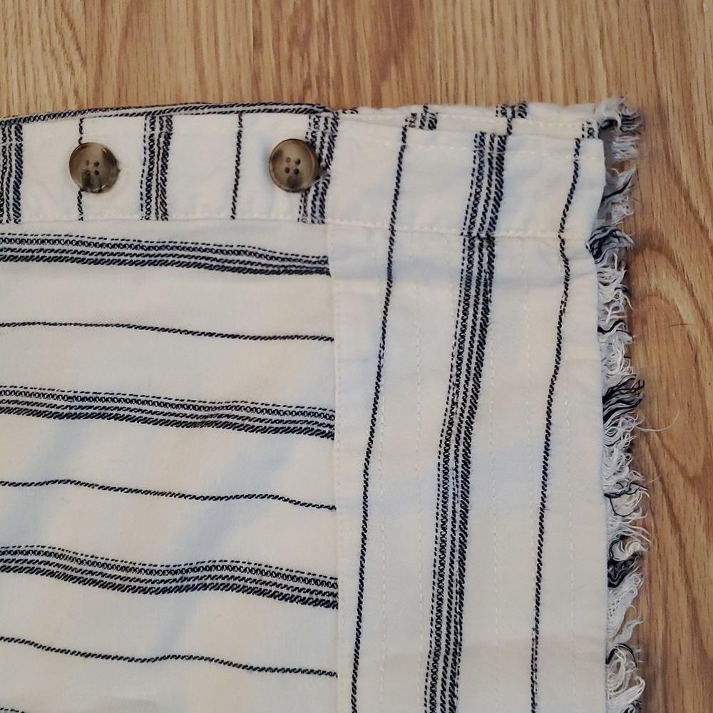 NWOT Anthropologie Striped Linen Dress in White and Navy Size 0 - Picture 4 of 10